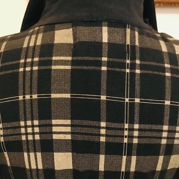 Hunza Limited Plaid Buttoned Down Black Gray Dress - Picture 8 of 8